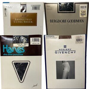 Givenchy Hanes Bergdorf Goodman Lot of Pantyhose Sizes A/B (XS-S) Four Style